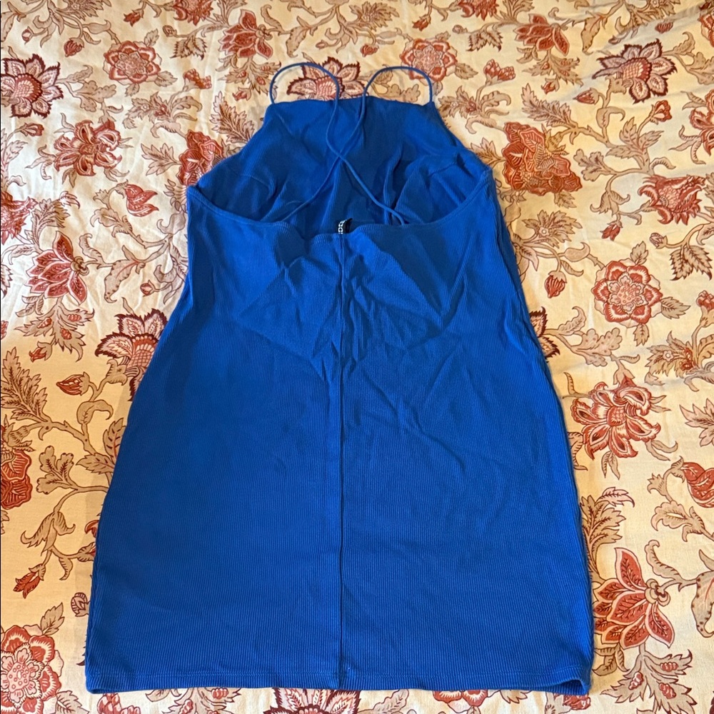 Divided Blue Mini Dress - Picture 2 of 3